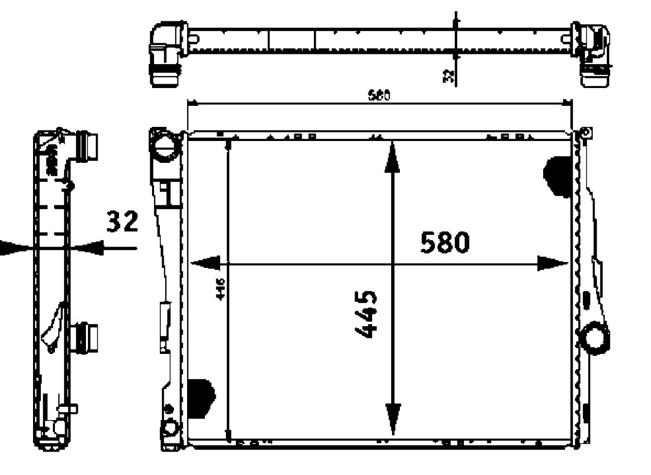 BMW Radiator - Behr 376716261